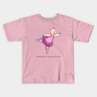 Gwendolyn the Graceful Pig Kids T-Shirt